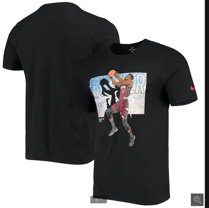 2020 NBA Men Jimmy Butler Miami Heat Nike Elevation TShirt Black